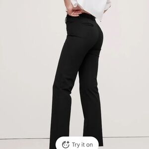 Banana Republic Petite Jet Black Trousers Marten Fit